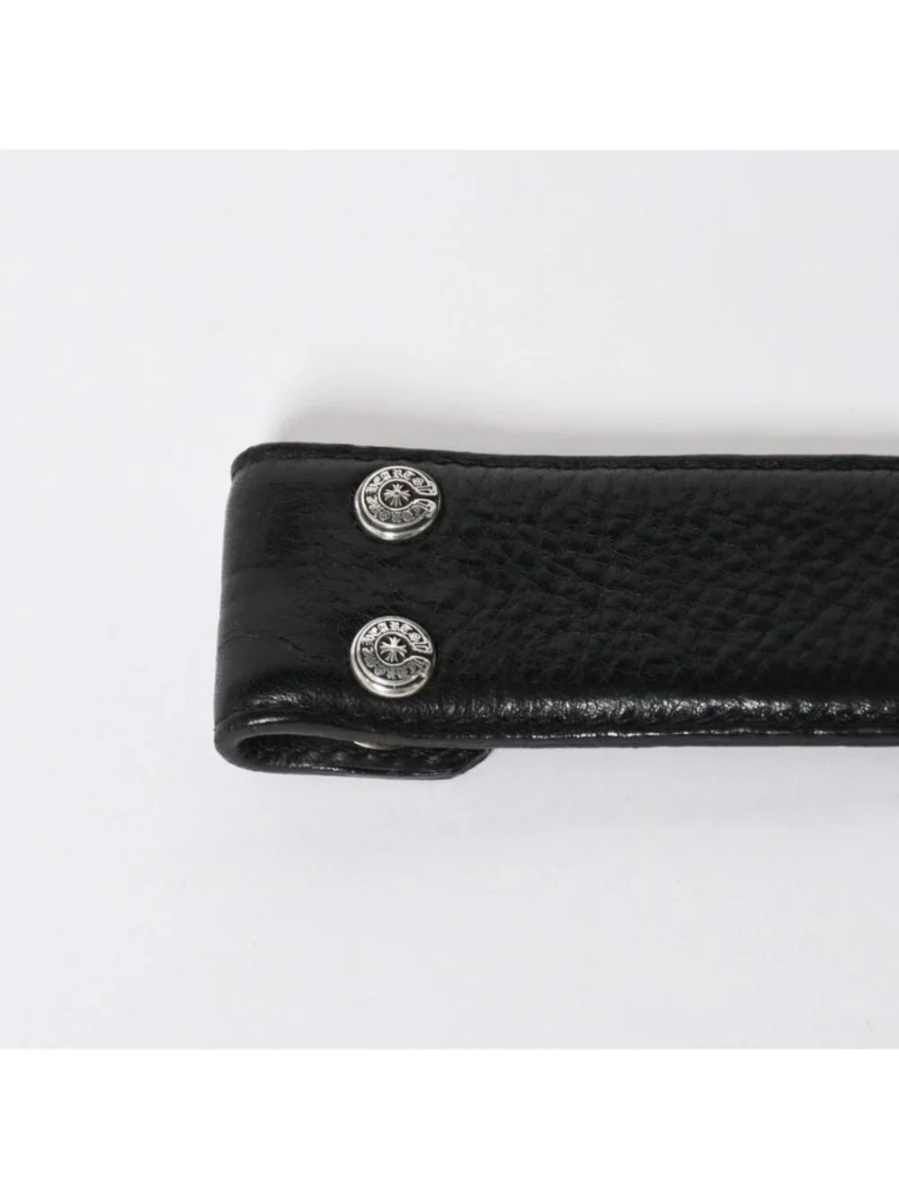 Chrome Hearts Pyramid Pls Studs Zero Belt Strap 32 Leather 925 Sterling Silver